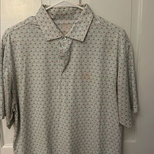 Rhoback Palm Tree Pattern Polo Shirt